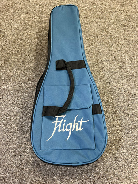 Flight Pathfinder Transparent Blue Solid Body Electric Tenor Ukulele w/Case TBL - Rock Series