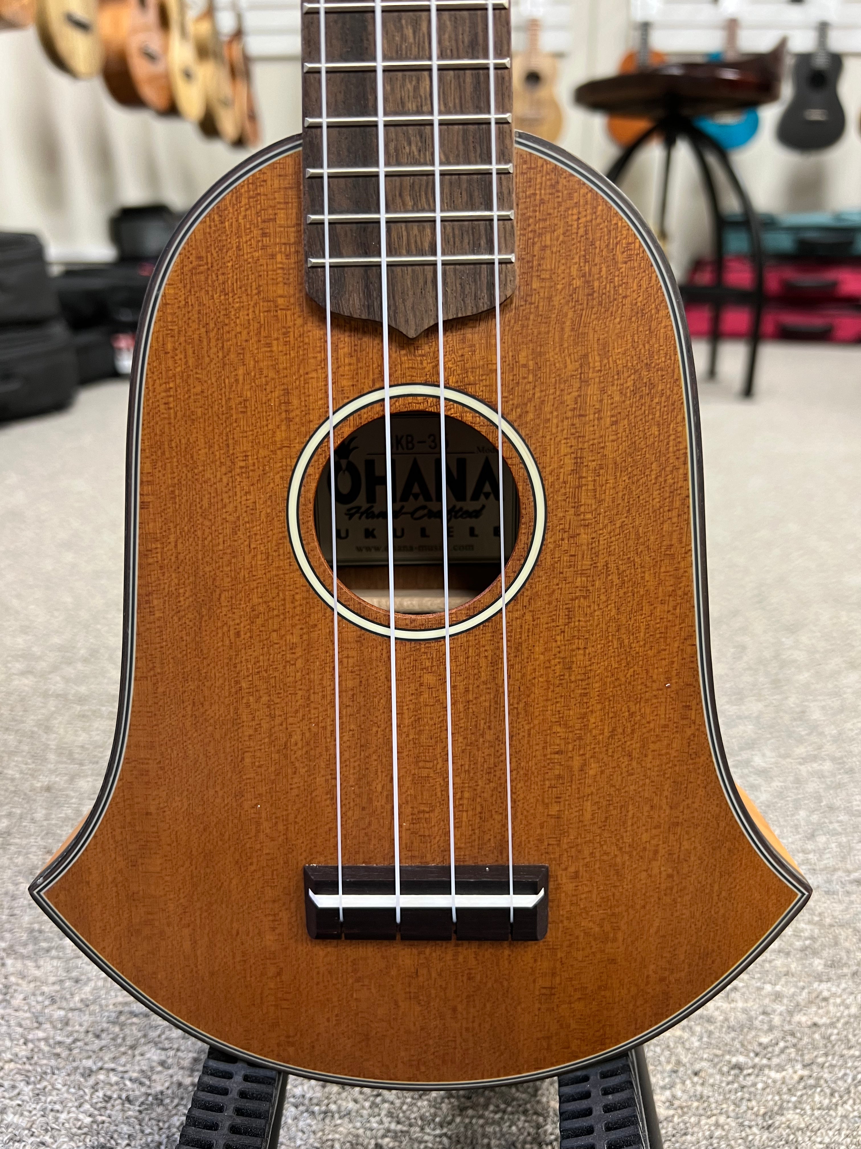 OHANA SKB-35 Solid Mahogany Soprano Ukulele - Bell Shape