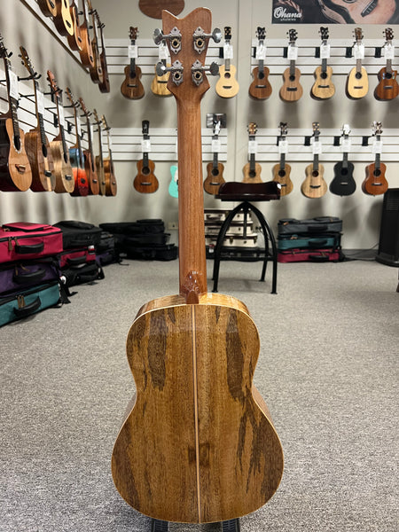 Makaio MSMB-20 Solid Spalted Mango Baritone Ukulele w/Case - Comfort Contour Armrest