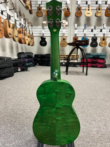 Ohana SK-15W-GN Willow Wood Soprano Ukulele - Green