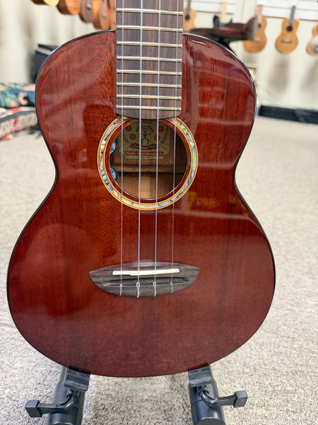 aNueNue AMM-2E Solid Mahogany Electric Concert Ukulele w/Case