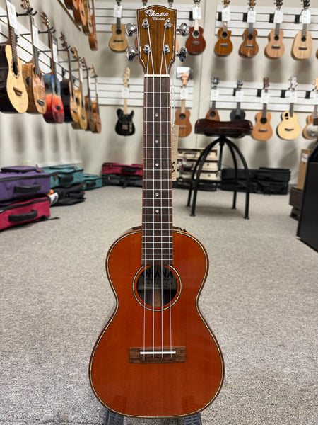 OHANA CK-50G Concert Ukulele - Solid Cedar/Solid Rosewood