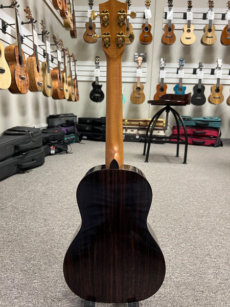 PONO RT-C-PC Pro Classic Solid Cedar/Solid Rosewood Electric Tenor Ukulele w/Case - MiSi Rechargeable Pickup