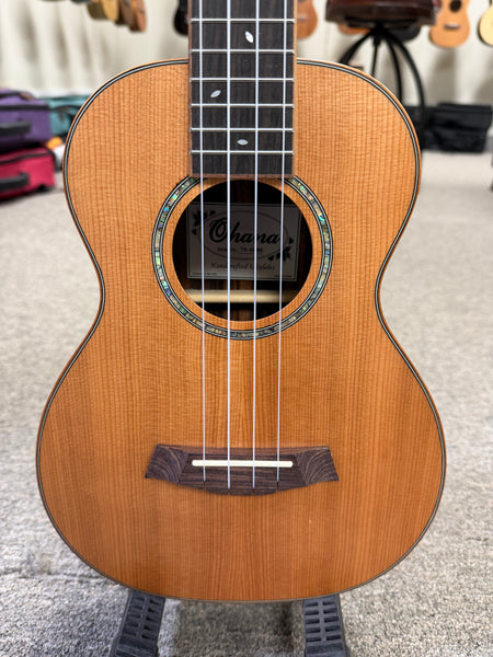 OHANA TK-50ME Solid Cedar/Ebony Tenor Ukulele