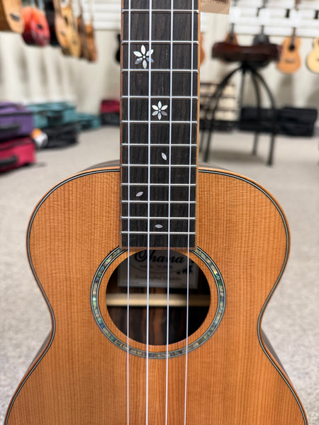 OHANA TK-50ME Solid Cedar/Ebony Tenor Ukulele