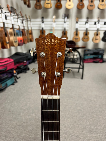 Lanikai MAS-CEB Solid Mahogany Electric Baritone Ukulele w/Case - Cutaway/Fishman Pickup