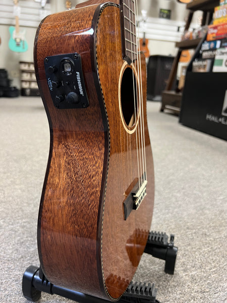 Lanikai MAS-CEB Solid Mahogany Electric Baritone Ukulele w/Case - Cutaway/Fishman Pickup