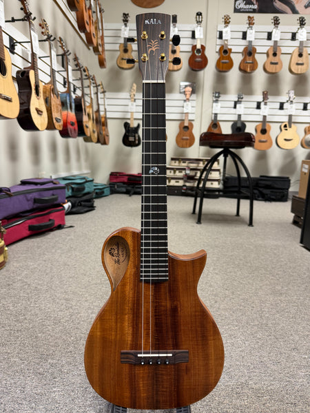 KALA Revelator Koa Electric Tenor Ukulele w/Case - Made In The U.S.A.