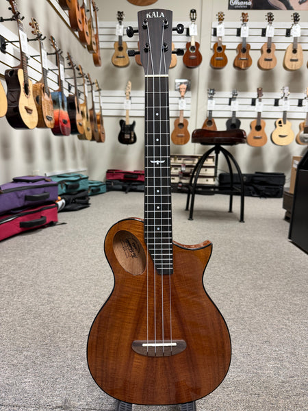 KALA Night Owl Acacia Revelator Electric Tenor Ukulele w/Case - B Stock