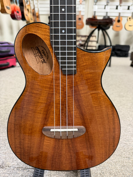 KALA Night Owl Acacia Revelator Electric Tenor Ukulele w/Case - B Stock