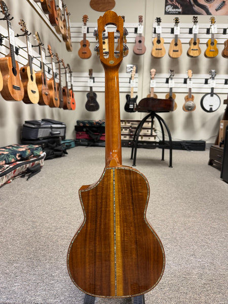 OHANA TK-7 Solid Acacia Tenor Ukulele w/Cutaway