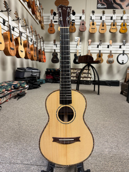 Francesco Verginelli Custom Italian Red Spruce/ Indian Rosewood Tenor Ukulele w/Case