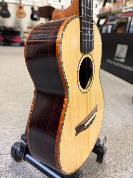 Francesco Verginelli Custom Italian Red Spruce/ Indian Rosewood Tenor Ukulele w/Case
