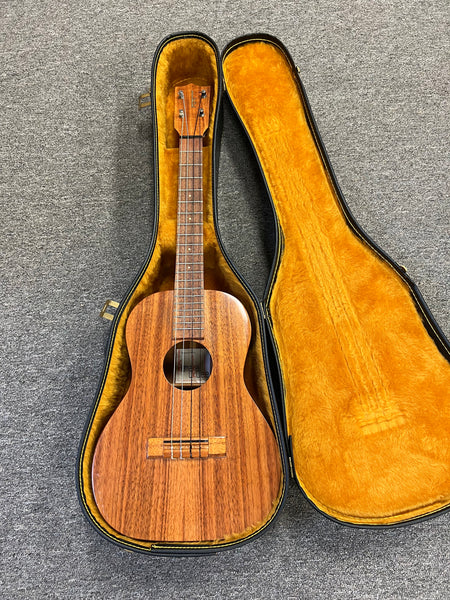 Kamaka Vintage Solid Koa Baritone Ukulele w/Case - Pre-Loved - 1970's White Label - HF4