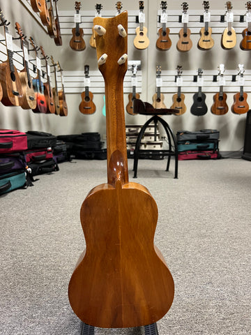 Kamaka Vintage Tiki Solid Koa Concert Ukulele w/Case - Made in Hawaii -  Pre-Loved