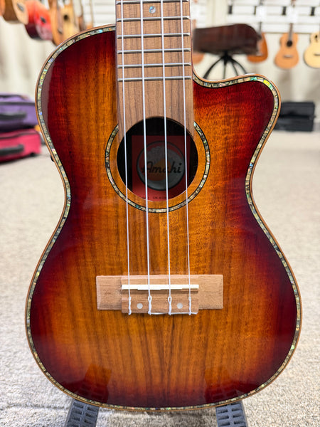 AMAHI UK-KOK-CEQ Koa Concert Electric Ukulele w/Case