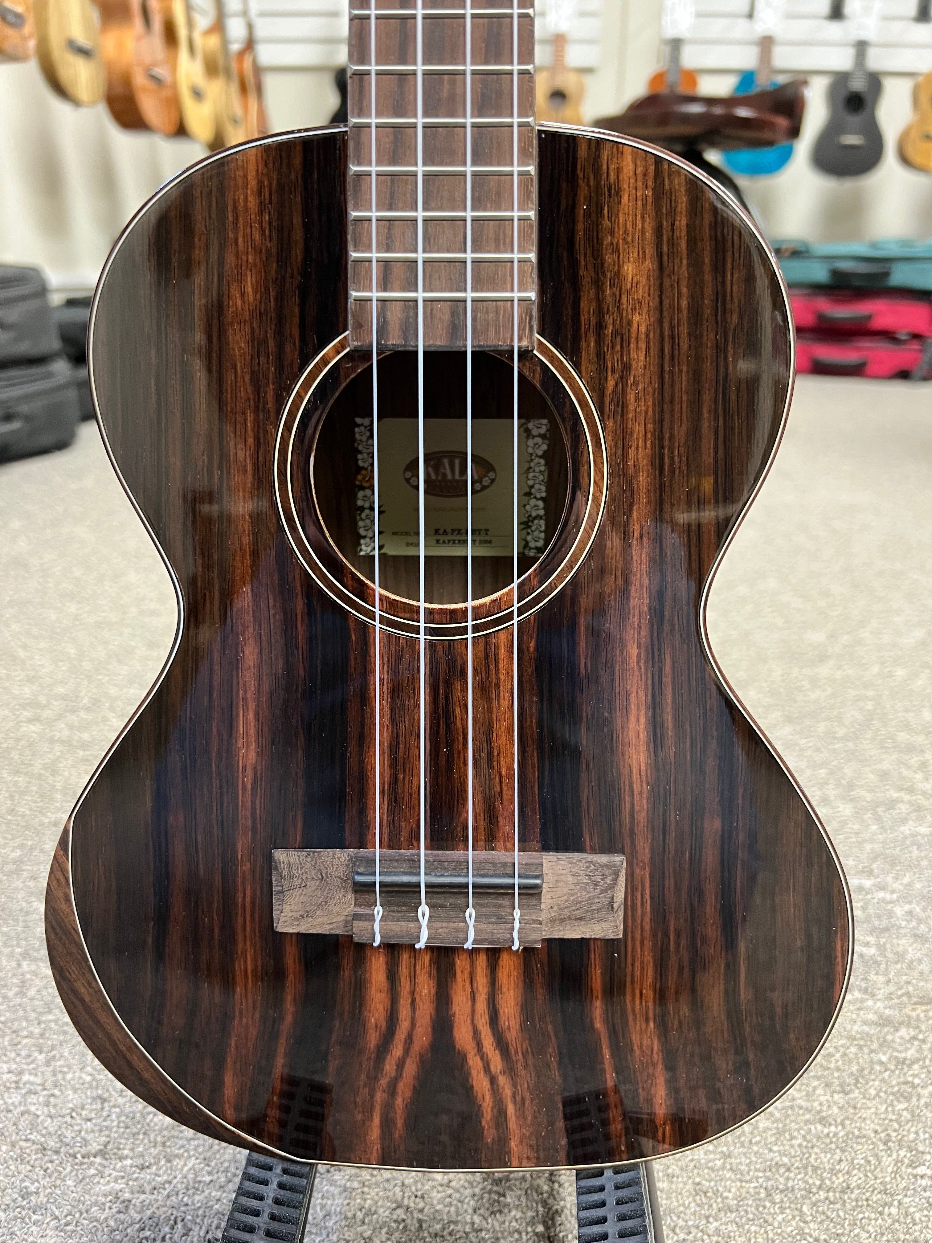 KALA KA PX EBY T Premier Exotic Ebony Tenor Ukulele Aloha City Ukes