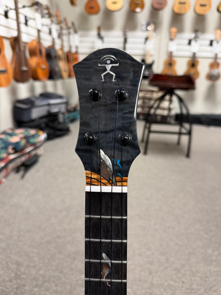 aNueNue Black Whale Solid Cedar/Maple/Rosewood Tenor Ukulele w/Case