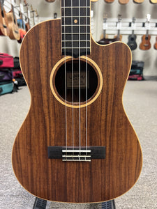 Lanikai ACST-CEB Acacia Electric Baritone Ukulele w/Case - Solid Top - Cutaway/Fishman Pickup