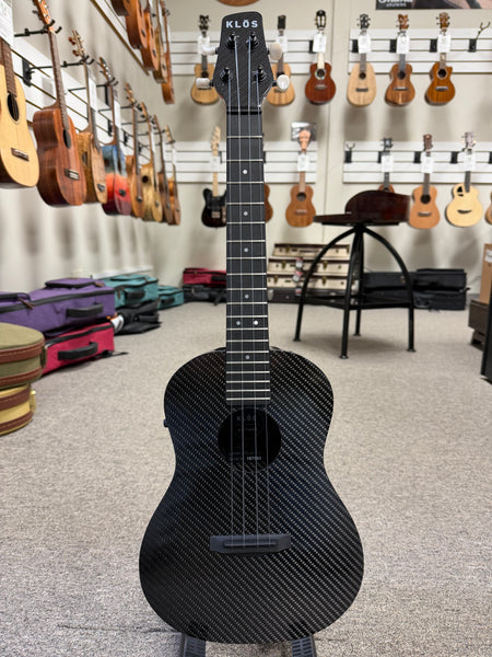 Klos Full Carbon Fiber Tenor Electric Ukulele w/Case - Travel Uke