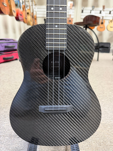 Klos Full Carbon Fiber Tenor Electric Ukulele w/Case - Travel Uke