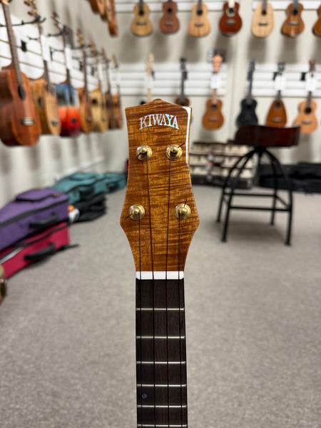 Kiwaya KPT-5K Solid 5A Curly Koa Tenor Ukulele w/Case