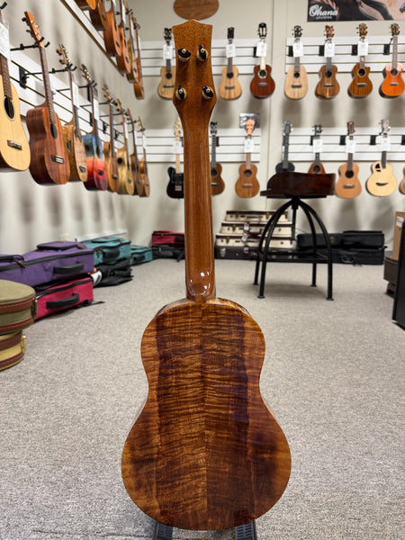 Kiwaya KPT-5K Solid 5A Curly Koa Tenor Ukulele w/Case