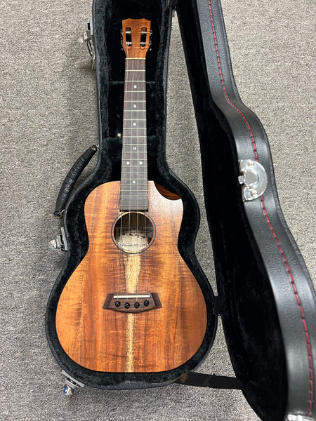 Kanile'a KBSP-T Solid Koa Electric Tenor Ukulele w/Case - Made in Hawaii - Pre Loved