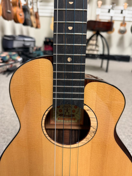 aNueNue UB-200 Baritone Ukulele w/Case - Moon Bird Series -  Solid Spruce/Solid Rosewood