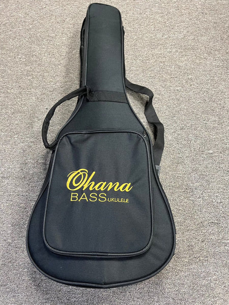 Ohana OBU-22 Compact Acoustic Electric Bass w/Case - Solid Spruce/Mahogany - B-Stock Finish Flaw