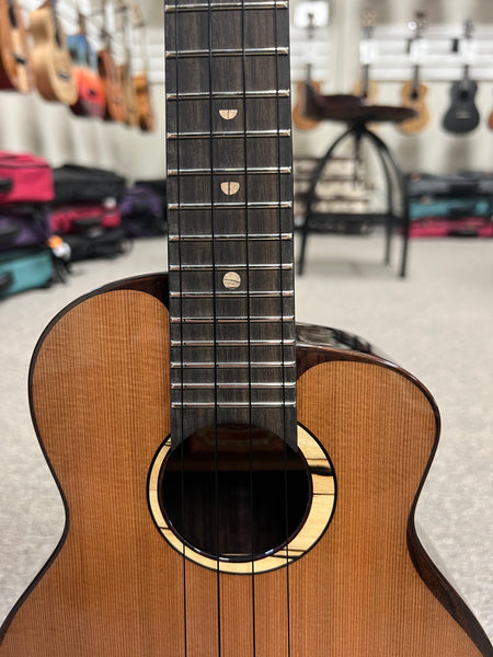 aNueNue UC-214 Cedar Bird Concert Ukulele w/Case - Cedar/Rosewood