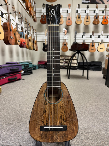 Romero Creations Solid Spalted Mango Tiny Tenor 6 String Guitalele/Guitarlele w/Case #1 - RC-TT6-MG Ukulele