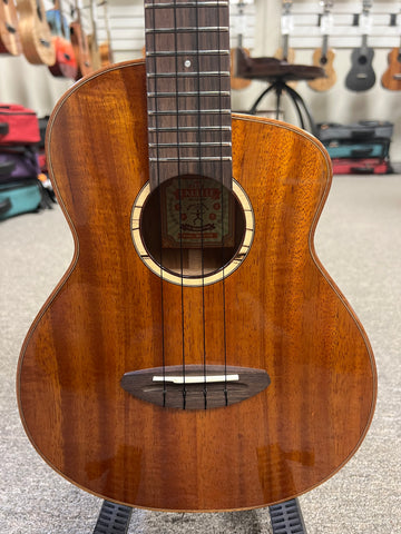 aNueNue UT1K Solid Koa Tenor Ukulele w/Case - Koa Bird Series