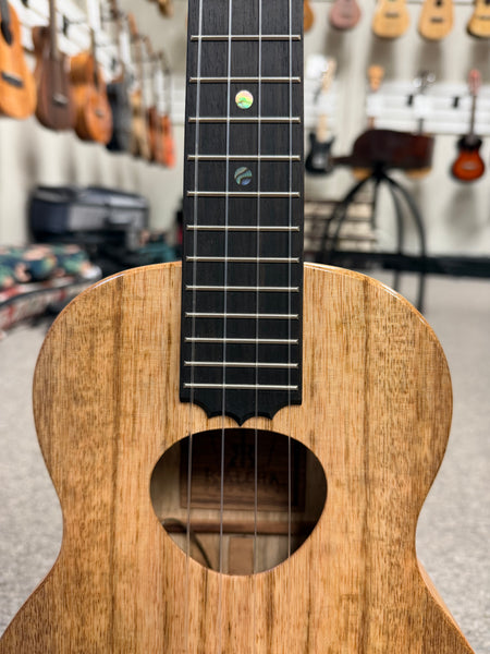 KoAloha KTM-10MGRP Solid Mango Royal Pikake Electric Tenor Ukulele w/Case - Pre Loved
