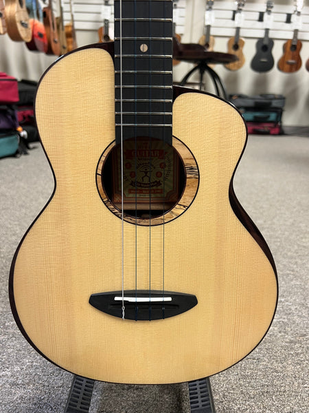 aNueNue UB-200 Baritone Ukulele w/Case - Moon Bird Series -  Solid Spruce/Solid Rosewood