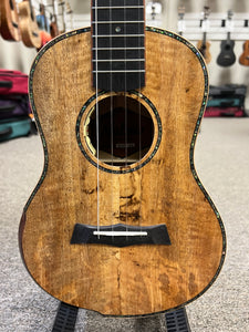 Makaio MSMT-20E Solid Spalted Mango Tenor Ukulele w/Case #1 - Rosewood Comfort Armrest