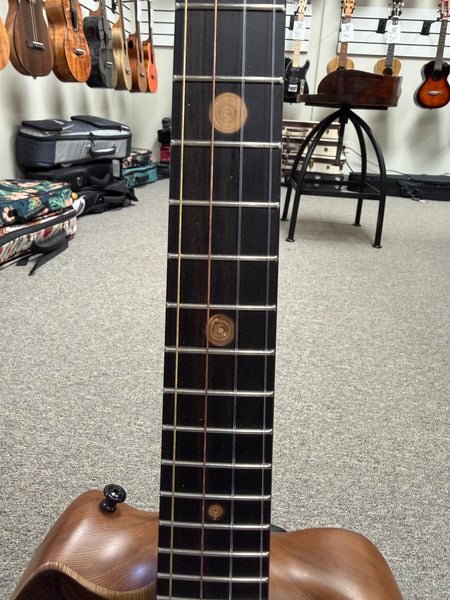 Ray Vincent Solid Cyprus/Ziricote/Bocote Custom Electric Tenor Ukulele w/Case