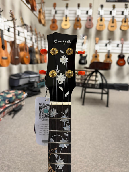 Enya EUT Flower-Sea Solid Maple Tenor Ukulele w/Case - Flower/Sea Ukulele Blue