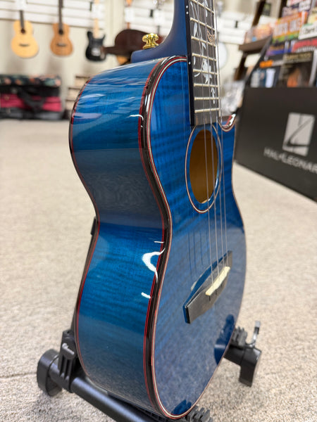 Enya EUT Flower-Sea Solid Maple Tenor Ukulele w/Case - Flower/Sea Ukulele Blue