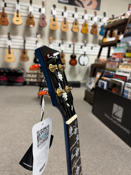 Enya EUT Flower-Sea Solid Maple Tenor Ukulele w/Case - Flower/Sea Ukulele Blue