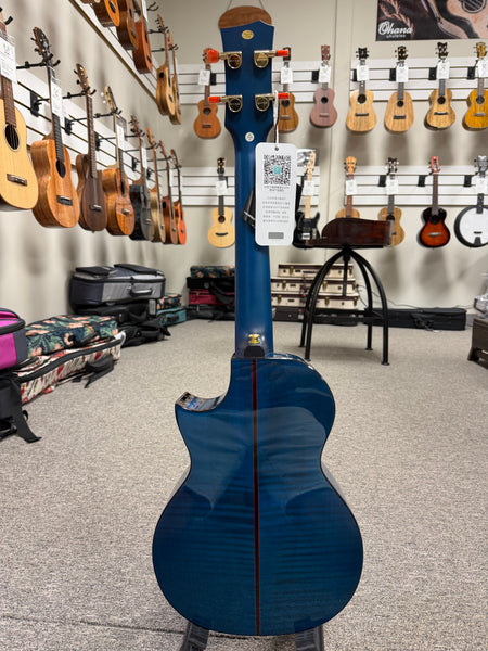 Enya EUT Flower-Sea Solid Maple Tenor Ukulele w/Case - Flower/Sea Ukulele Blue