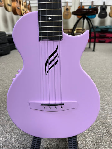 Enya Nova U Pro Carbon Fiber Acoustic Plus - Purple Tenor Ukulele w/Case - Weatherproof - Aloha City Ukes