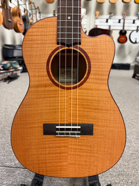 LANIKAI FM-CEB Flamed Maple Baritone Electric Ukulele w/Case - Cutaway/Fishman Pickup