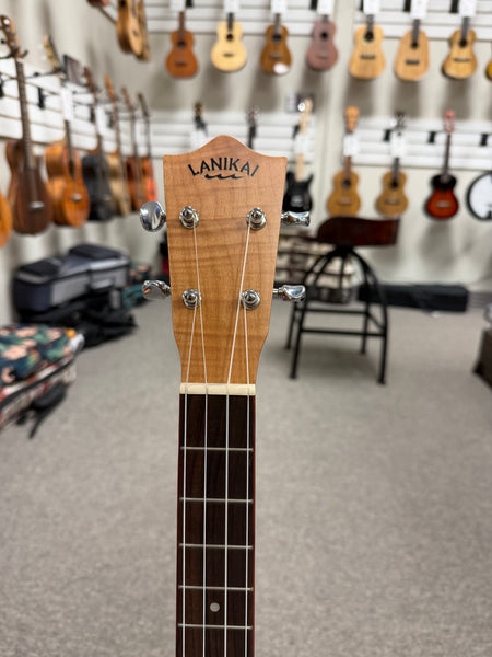 LANIKAI FM-CEB Flamed Maple Baritone Electric Ukulele w/Case - Cutaway/Fishman Pickup