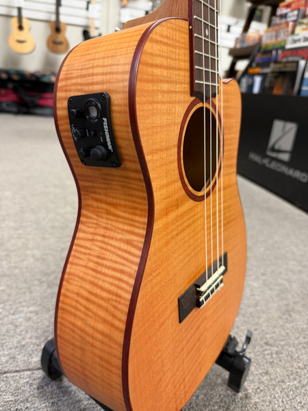 LANIKAI FM-CEB Flamed Maple Baritone Electric Ukulele w/Case - Cutaway/Fishman Pickup