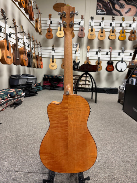 LANIKAI FM-CEB Flamed Maple Baritone Electric Ukulele w/Case - Cutaway/Fishman Pickup