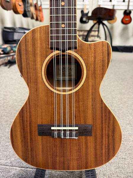 Lanikai ACST-8CET Acacia 8 String Tenor Ukulele w/Case - Solid Top - Cutaway/Fishman Pickup