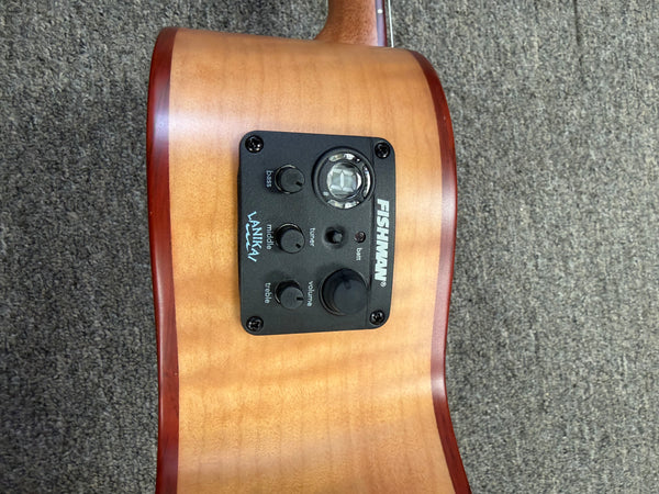 Lanikai FM-CET Flamed Maple Tenor Ukulele w/Case - Cutaway/Fishman Pickup