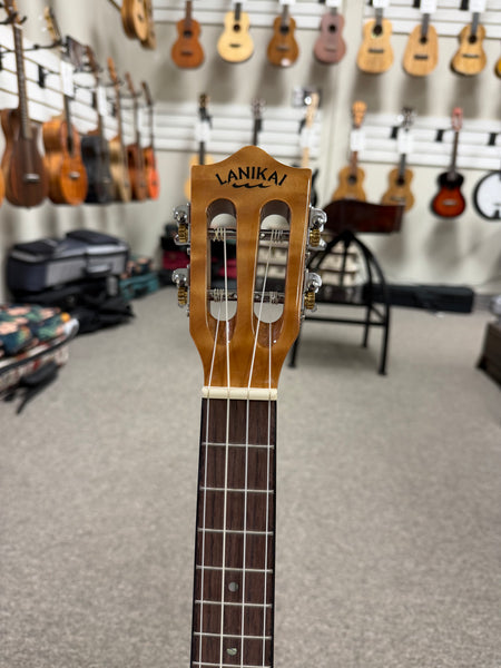 LANIKAI QM-NACET Quilted Maple Electric Tenor Ukulele w/Case - Natural