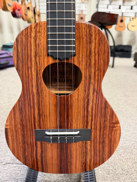 KoAloha KTM-10 Solid Koa Pikake Tenor Ukulele w/Case #4 - Made In Hawaii - Satin Finish
